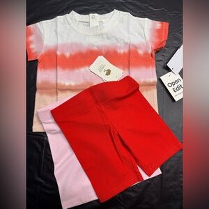 Bundle of 3! Tucker + Tate Kids Matching Set - Orange and Pink